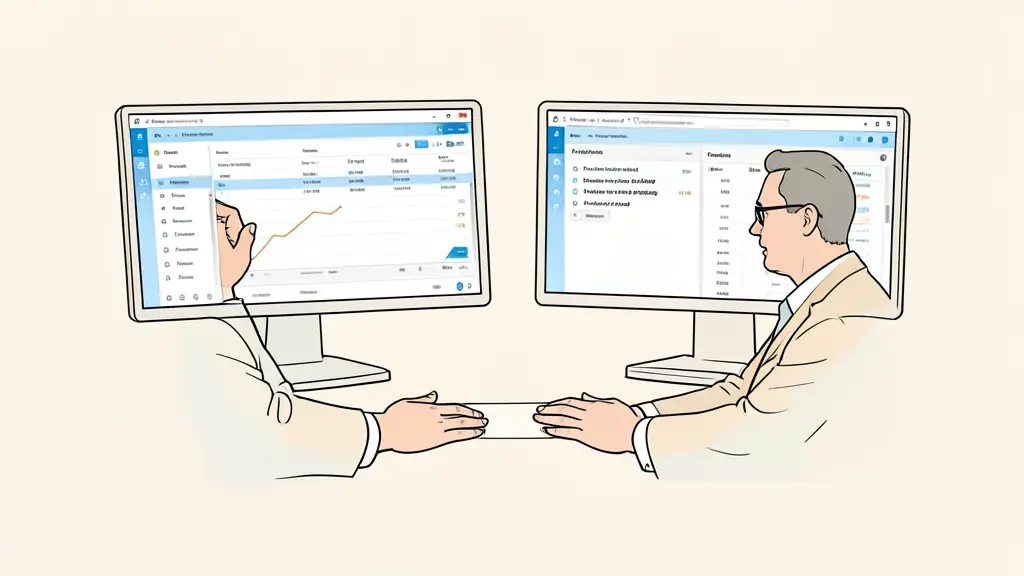 Professional futures trader comparing four funding program dashboards on dual monitors, with a Tradovate order-entry window and a handwritten platform verification checklist